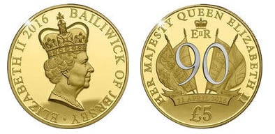 5 pounds (90º aniversário da Rainha Isabel II)