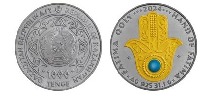 1000 tenge (Mão de Fátima)