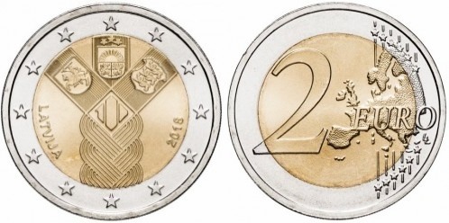 2 euro (100º aniversário da fundação dos Estados Bálticos independentes)