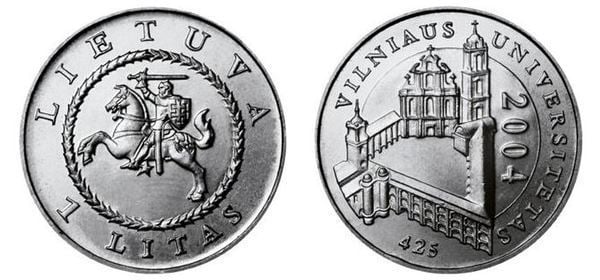 1 litas (425.º aniversário da Universidade de Vilnius)