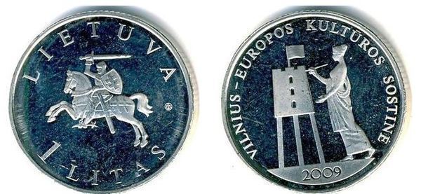 1 litas (Vilnius - Capital Europeia da Cultura)