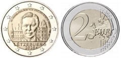 2 euros (25º aniversário da subida ao trono do Grão-Duque Henrique)