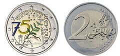 2 euros (75º aniversário da Declaração Schuman-Cor)