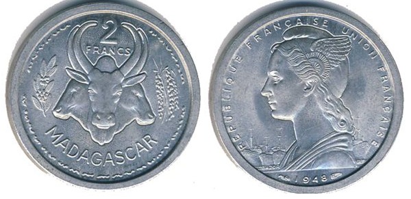 2 francs (Colónia Francesa)