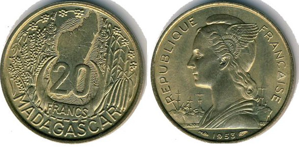 20 francs (Colónia Francesa)