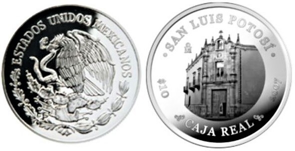 10 pesos (Estado de San Luis Potosí-Caja Real)