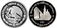 10 pesos (Estado de Queretaro Arteaga - Aqueduto de Santa Rosa de Viterbo)