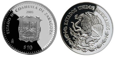 10 Pesos (Heráldica de Coahuila de Zaragoza)