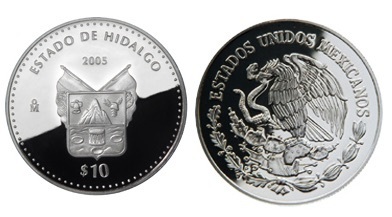 10 Pesos (Heráldica de Hidalgo)