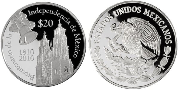 20 Pesos (Paróquia Bicentenária de Dolores)