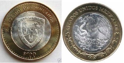 100 Pesos (Chihuahua Heráldica)