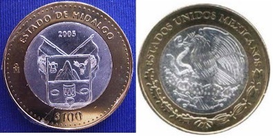 100 Pesos (Heráldica de Hidalgo)