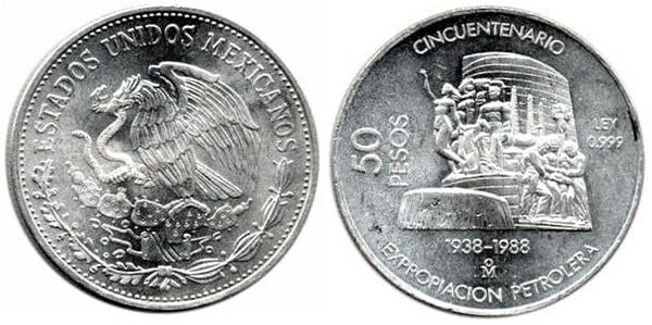 50 pesos (Cincuentenario de la Expropiación Petrolera)