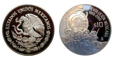 10 pesos (Série Centenário da Revolução Mexicana 1910-2010 - Locomotiva em Cuernavaca)