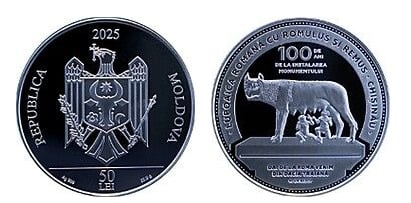 50 lei (100 anos Loba Capitolina em Chisinau)