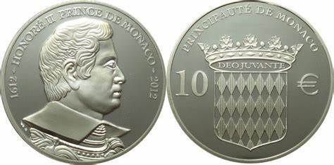 10 euro (400º aniversário de Honório II Príncipe do Mónaco)