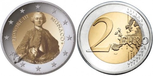 2 euro (300º aniversário do nascimento de Honoré III)