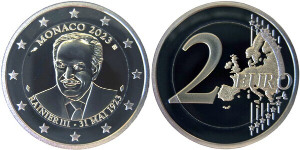 2 euro (100º aniversário do nascimento de Rainier III)