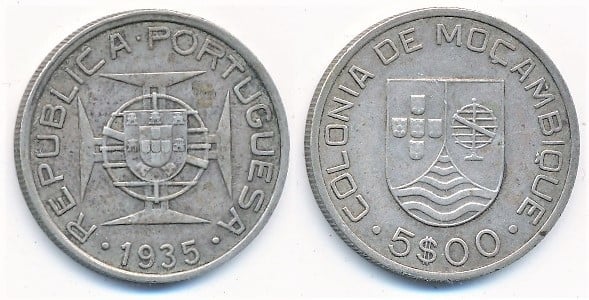 5 escudos