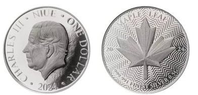 1 dólar (Maple leaf)