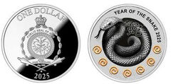 1 dólar (Ano da Serpente: 7 elementos)