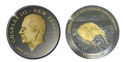 10 dólares (kiwi grande pintado)
