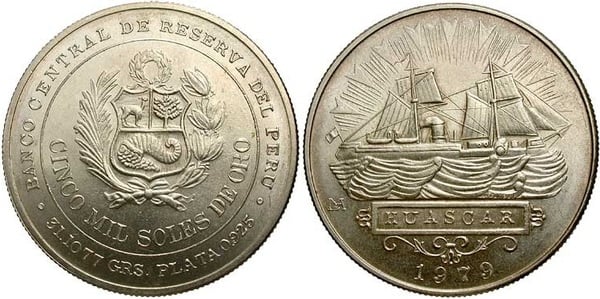 5.000 soles (100º Aniversário da Batalha de Iquique)