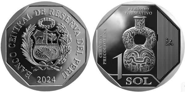 1 sol (Período de formação - cerâmica pré-colombiana)