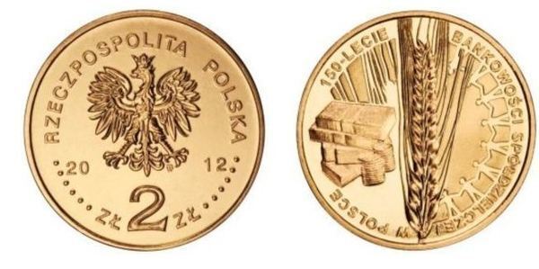 2 zlote (150 anos de banco cooperativo na Polónia)