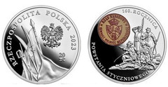 20 zlotys (160 aniversario del levantamiento de enero)