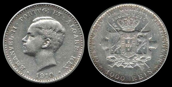 1000 reis (Centenário da Guerra Peninsular)