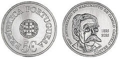5 euros (200º aniversário do nascimento de Camilo Castelo Branco)