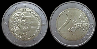 2 euro (100º Aniversário da República Portuguesa)