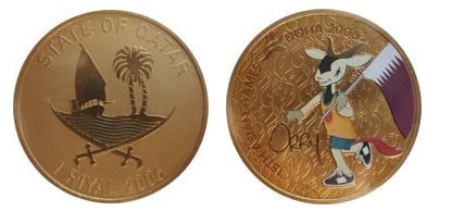 1 riyal (Jogos Asiáticos de 2006 em Doha, Qatar - Orry, o órix)