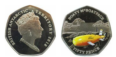 50 pence (Lançamento de um AUV de investigação polar)