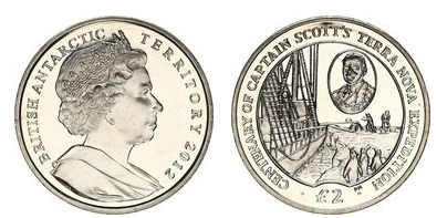 2 libras (Centenário da expedição de Scott à Terra Nova)