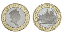 2 libras (200º aniversário da descoberta da Antárctida)