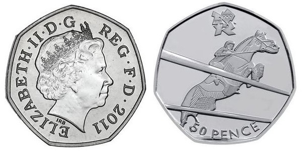 50 pence (Jogos Olímpicos de Londres 2012-Equitação)