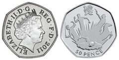 50 pence (JJ.OO. de Londres 2012-Pentatlón)