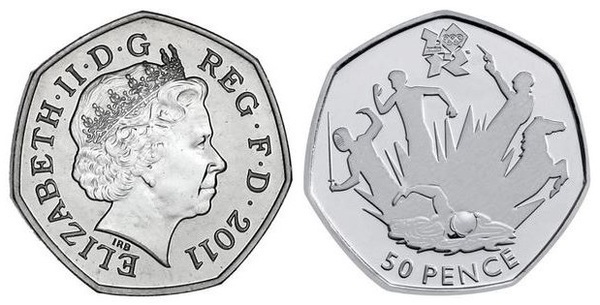 50 pence (Jogos Olímpicos de Londres 2012 - Pentatlo)