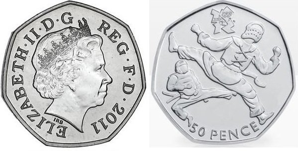 50 pence (Jogos Olímpicos de Londres 2012-Taekwondo)