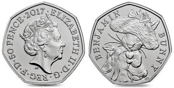 50 pence (Beatrix Potter - Coelhinho Benjamin)