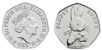 50 pence (Coelhinho Flopsy)