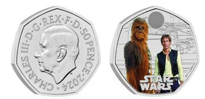 50 pence (Han Solo e Chewbacca-Cor)