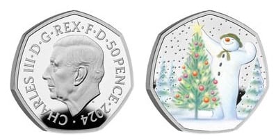 50 pence (Boneco de Neve-Cor)