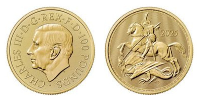 100 libras (São Jorge e o Dragão; 1 oz de ouro fino)