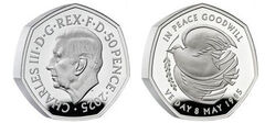 50 pence (Fim da Segunda Guerra Mundial - Grosso)