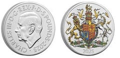 5 libras (brasão de armas reais - cor)