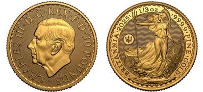 30 libras (1/3oz Britannia)