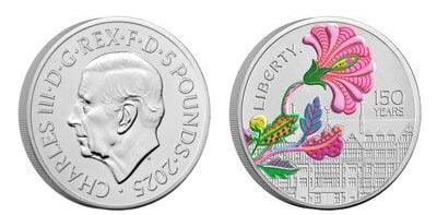 5 libras (150.º aniversário da abertura dos grandes armazéns Liberty em Londres)